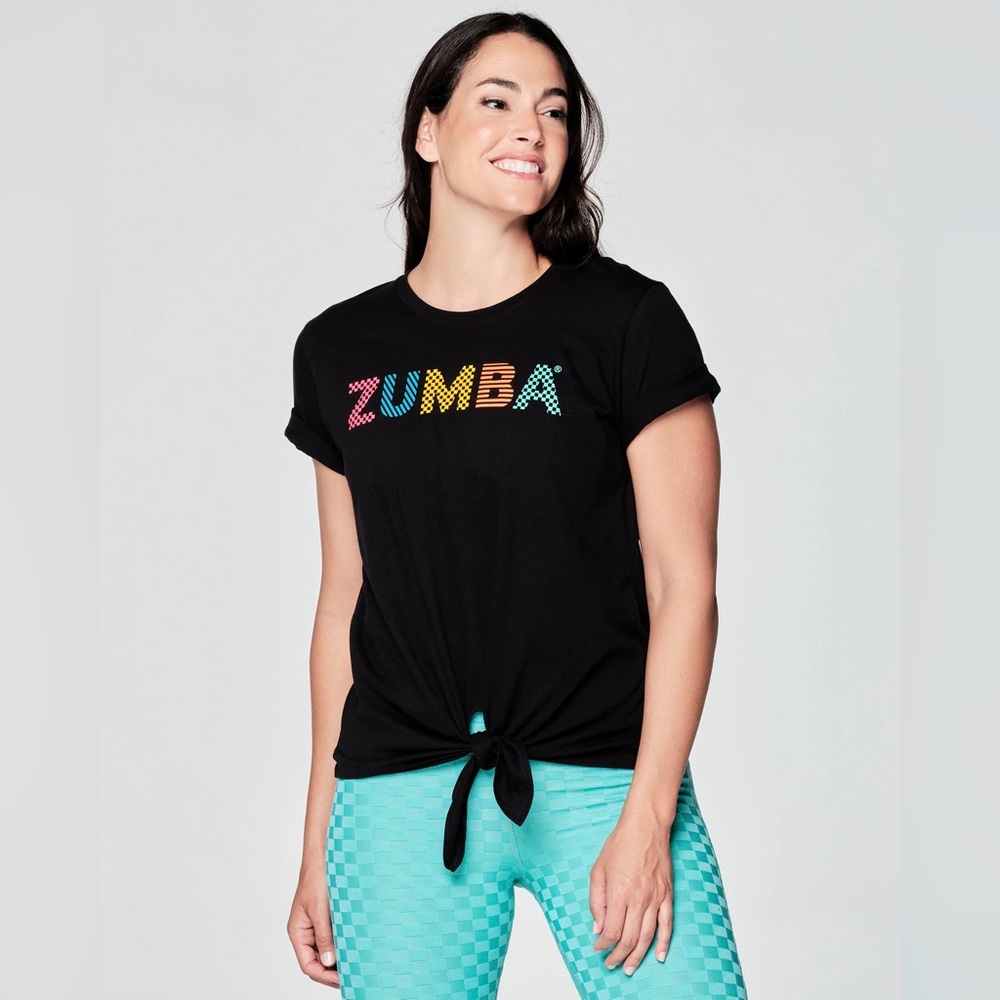 Zumba Beach Bash Tie Front T-shirt